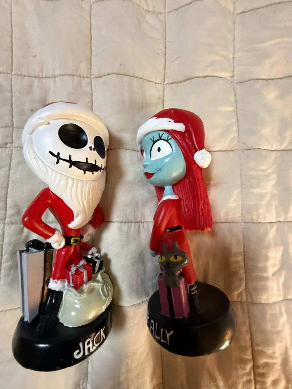 Disney Jack‎ & Sally Holiday Figurines - Red, White, Blue, Black